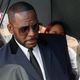 R. Kelly leaves the Leighton Criminal Court Building after a hearing on sexual abuse charges on May 7, 2019 in Chicago, Illinois.